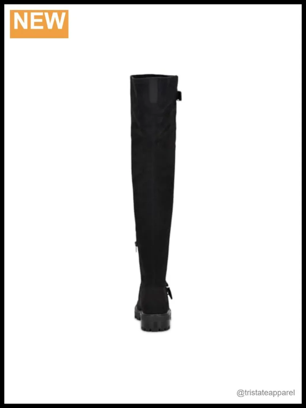 Over-the-Knee Boots Faux Suede Block Heel Round Toe Zip